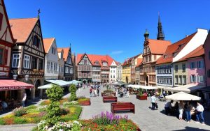 Rynek w Człuchowie w Polsce